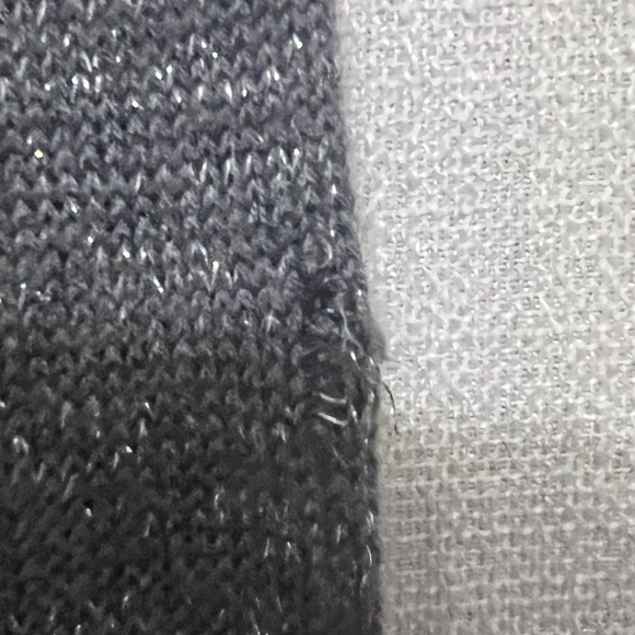 Y2K VICTORIAS SECRET Silver Sparkle Knit Cardigan Sweater Long Sleeve Pockets S - Picture 5 of 11
